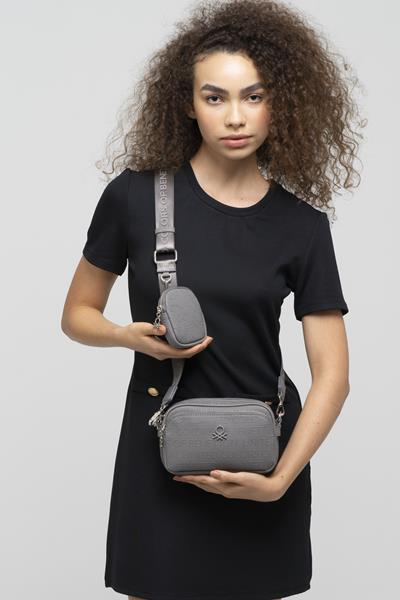 BENETTON KADIN ÇAPRAZ ÇANTA GRİ BNT876
